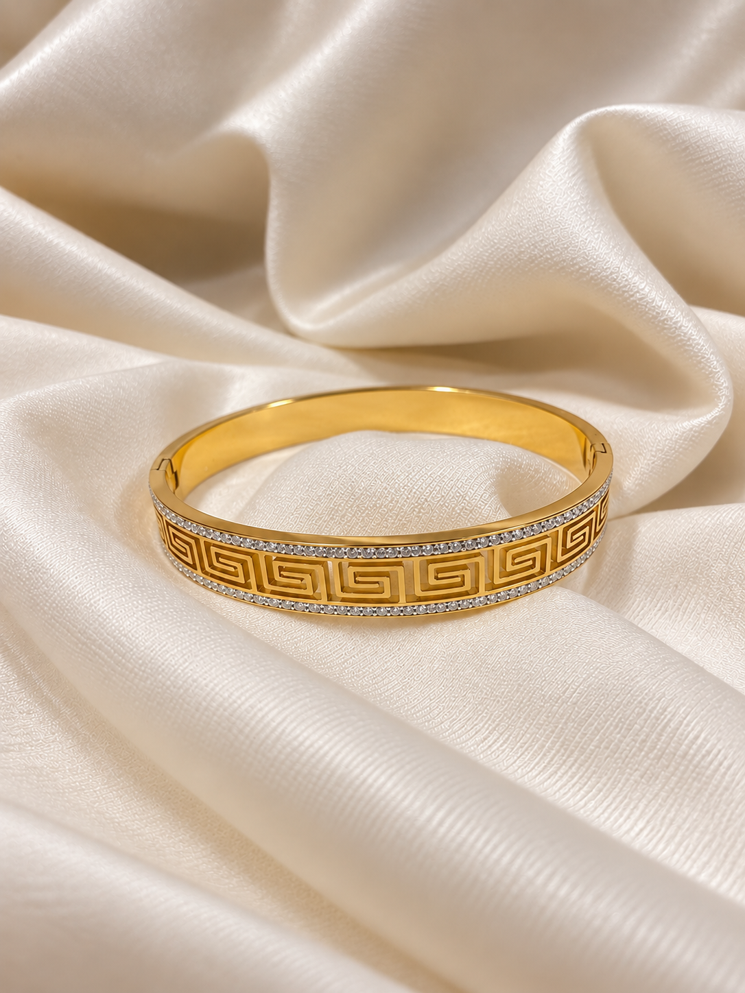 Vanya Golden Anti Tarnish Kada – Stainless Steel Bracelet | Fynsia