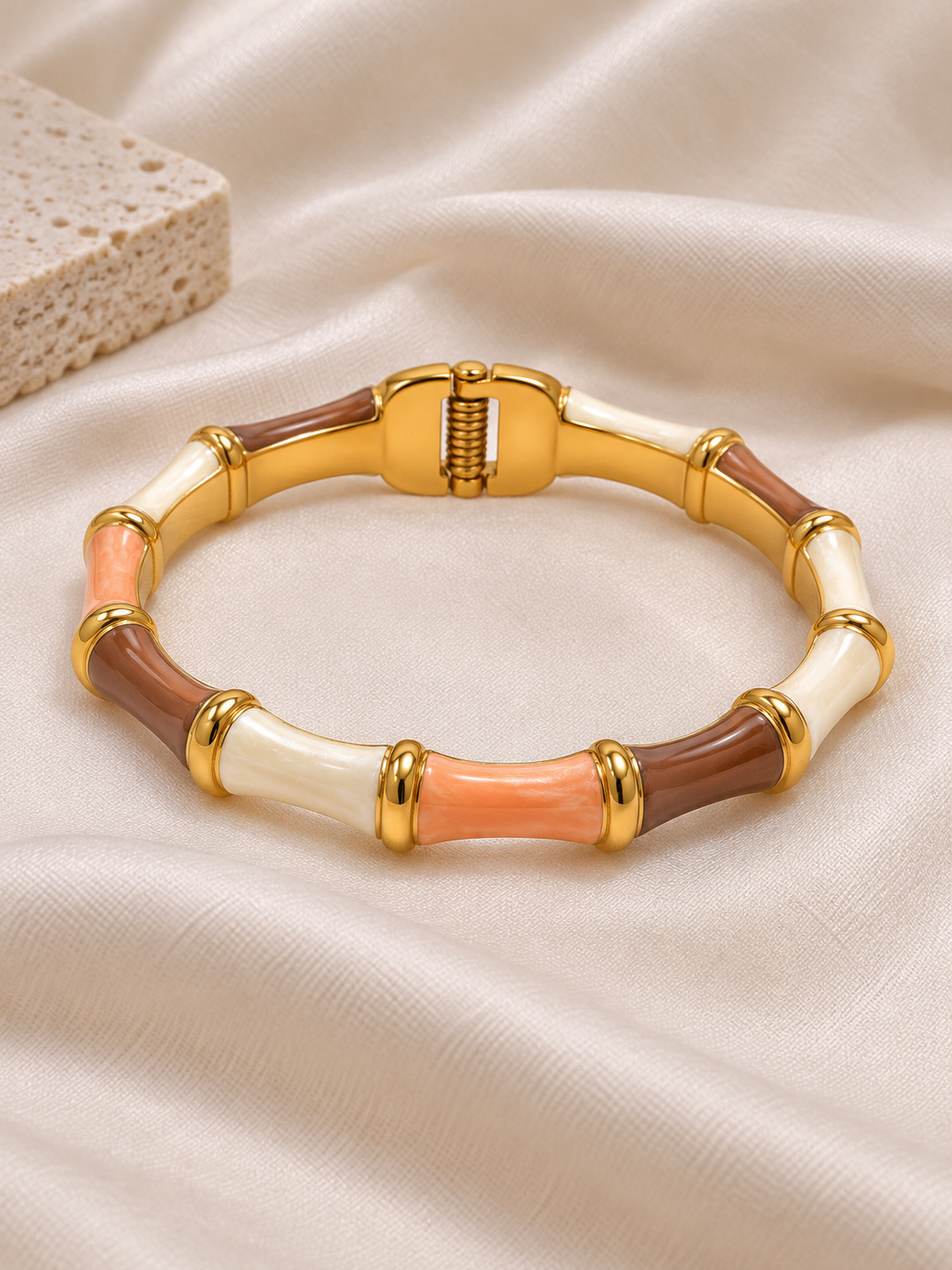 Samena Golden Anti Tarnish Kada – Stainless Steel Bracelet | Fynsia