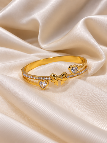 Yusra Golden Anti Tarnish Kada – Stainless Steel Bracelet | Fynsia