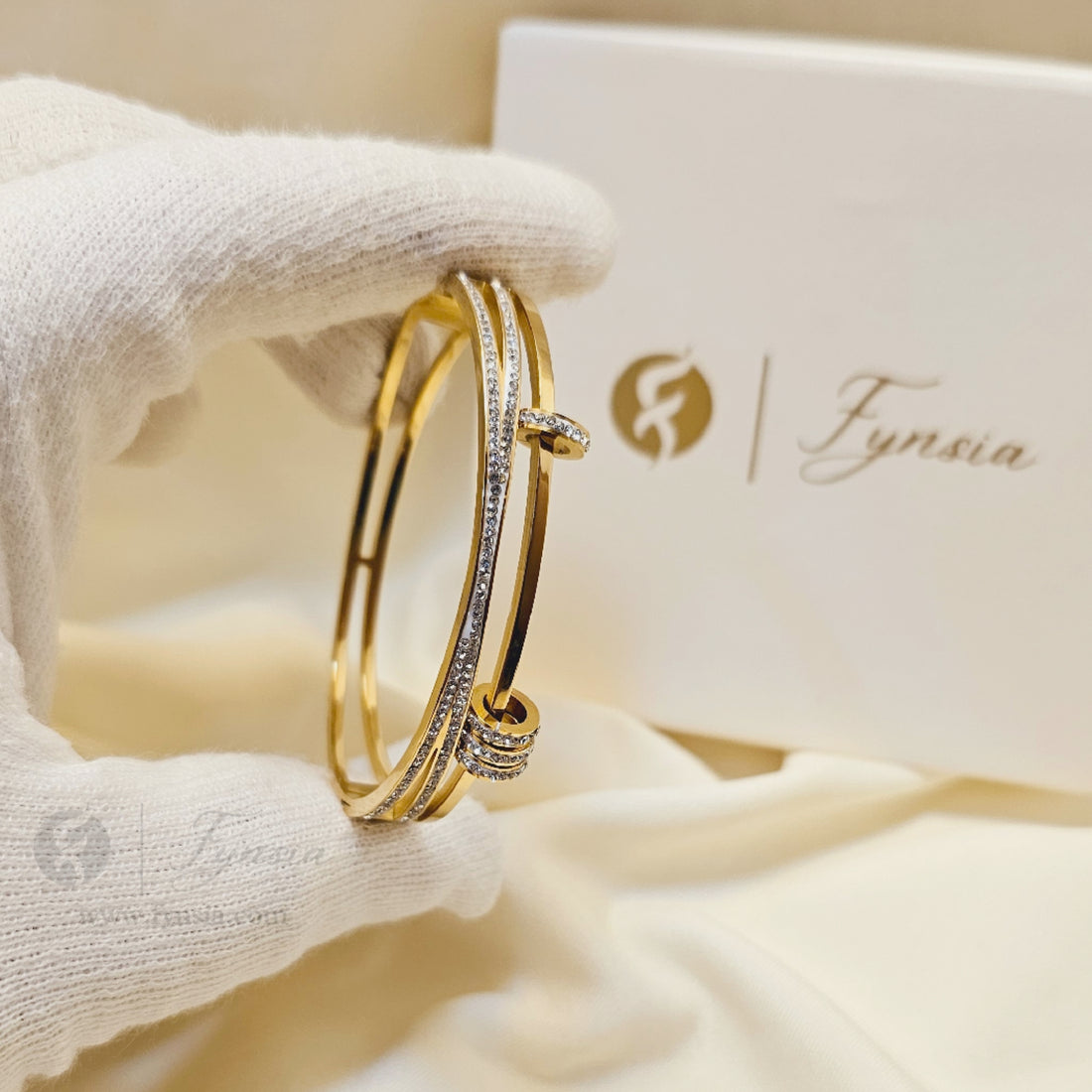 Serene Diamond Golden Kada For Girls