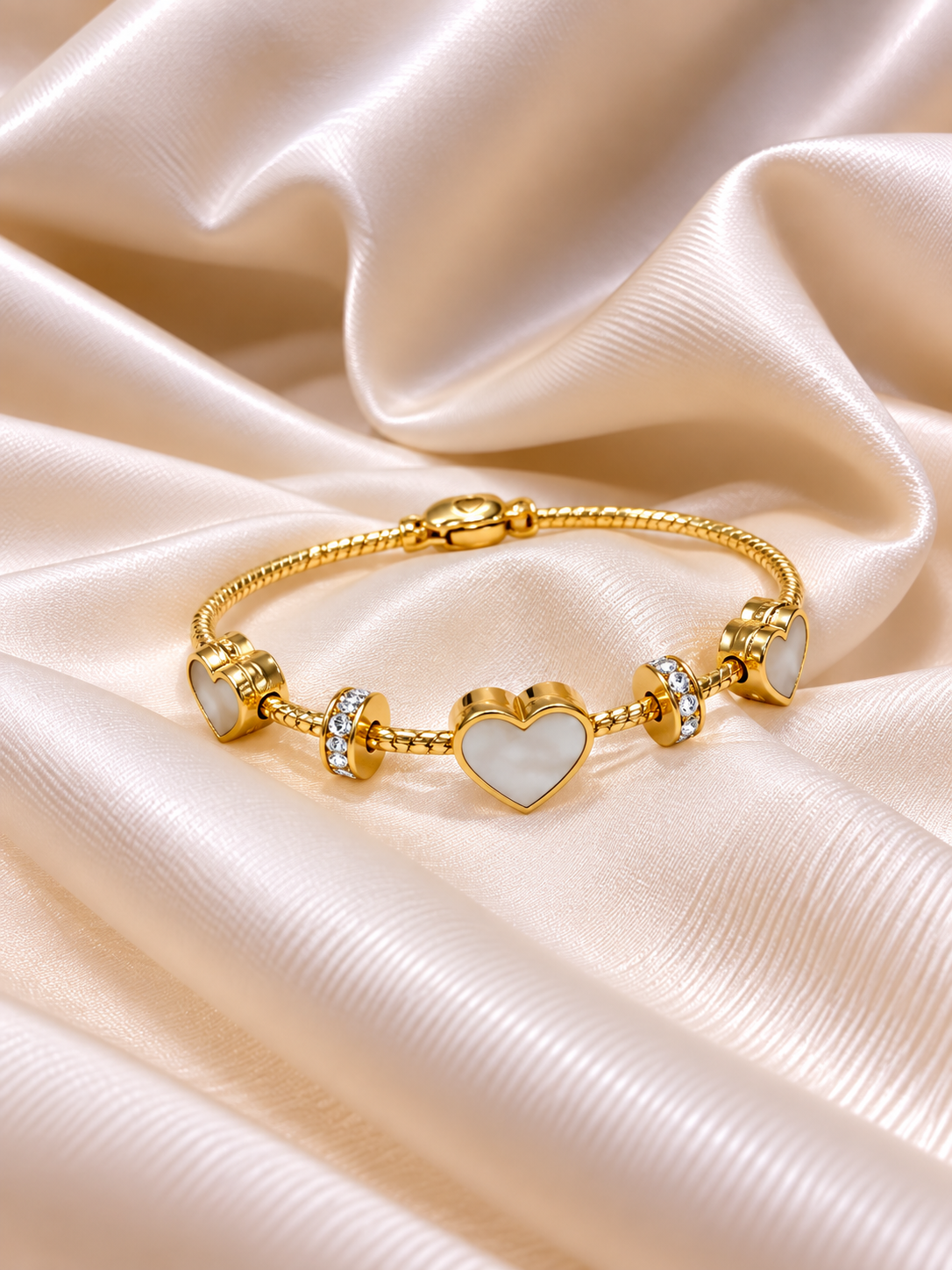 Abigail Golden Anti Tarnish Kada – Stainless Steel Bracelet | Fynsia