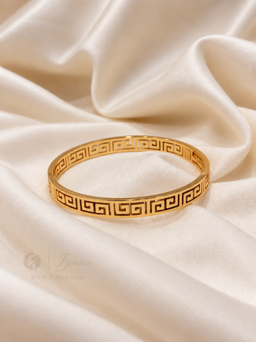 Sereen Golden Anti Tarnish Kada – Stainless Steel Bracelet | Fynsia