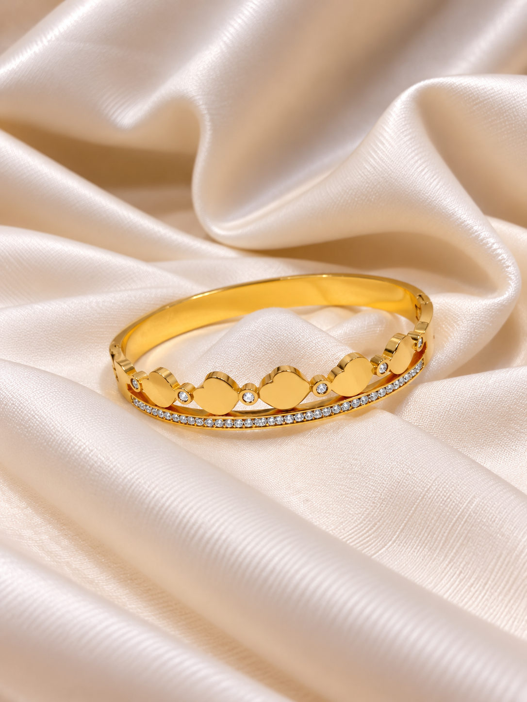Zehan Golden Anti Tarnish Kada – Stainless Steel Bracelet | Fynsia