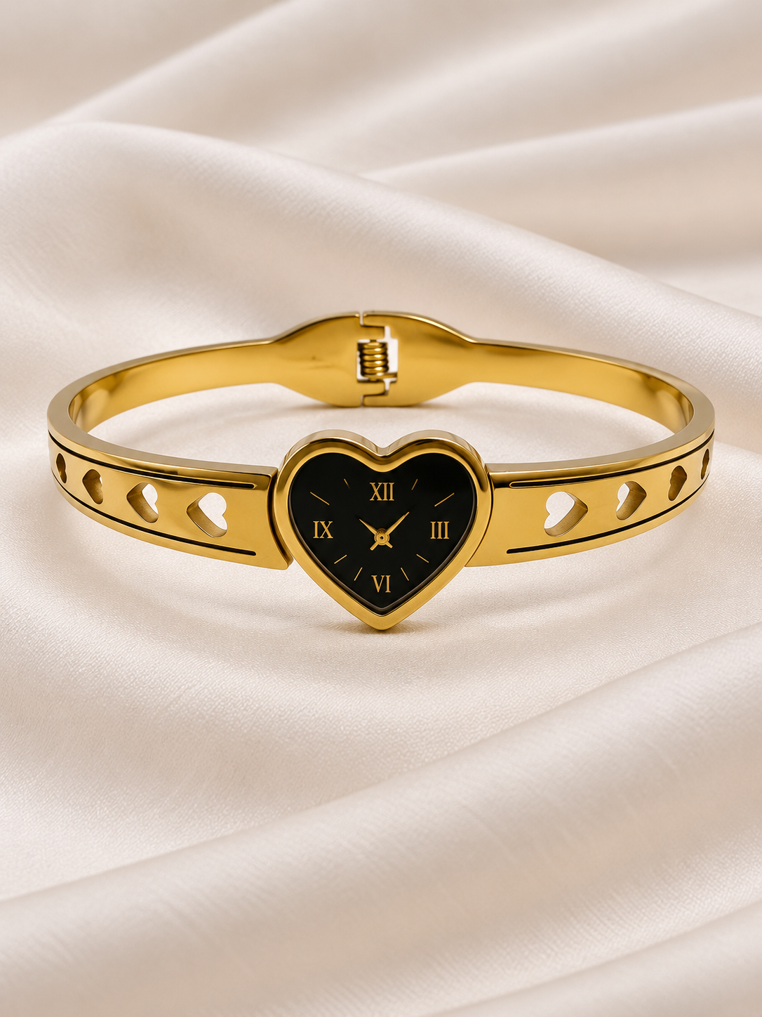 Bella Mia Golden Dummy Watch Stainless Steel Kada | Anti Tarnish Bracelet  | Fynsia