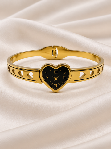 Bella Mia Golden Dummy Watch Stainless Steel Kada | Anti Tarnish Bracelet  | Fynsia
