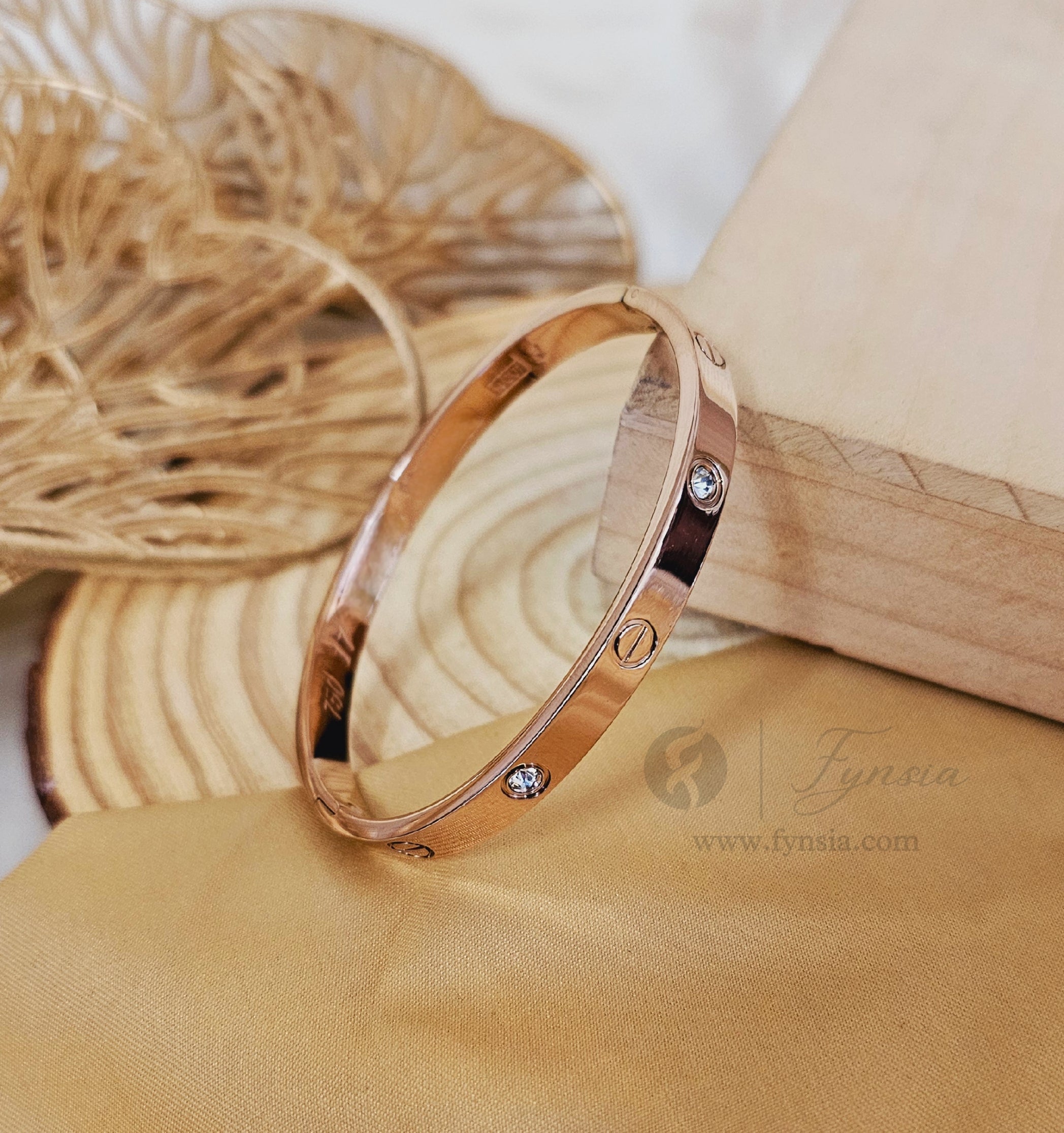 Rose Gold Premium Diamond Studded Kada For Girls And Women