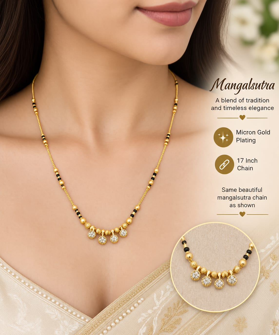 Charu Daily Wear Mangalsutra | Fynsia