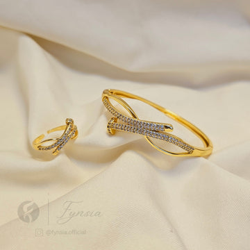 Ira Golden Kada Ring – Stainless Steel Bracelet Ring | Fynsia