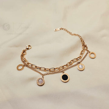 Avneet 18k Rosegold Tone Stainless Steel Adjustable Bracelet - Anti Tarnish | Fynsia