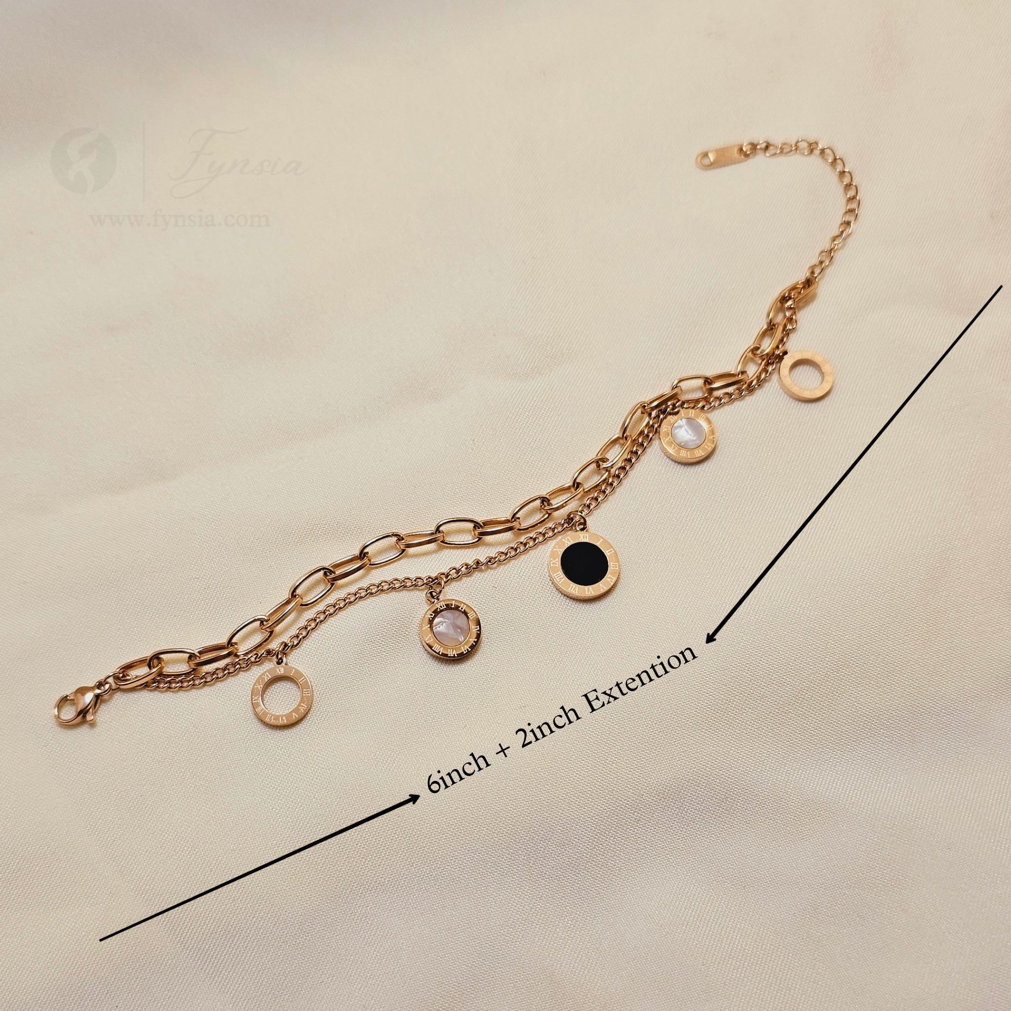 Avneet 18k Rosegold Tone Stainless Steel Adjustable Bracelet - Anti Tarnish | Fynsia