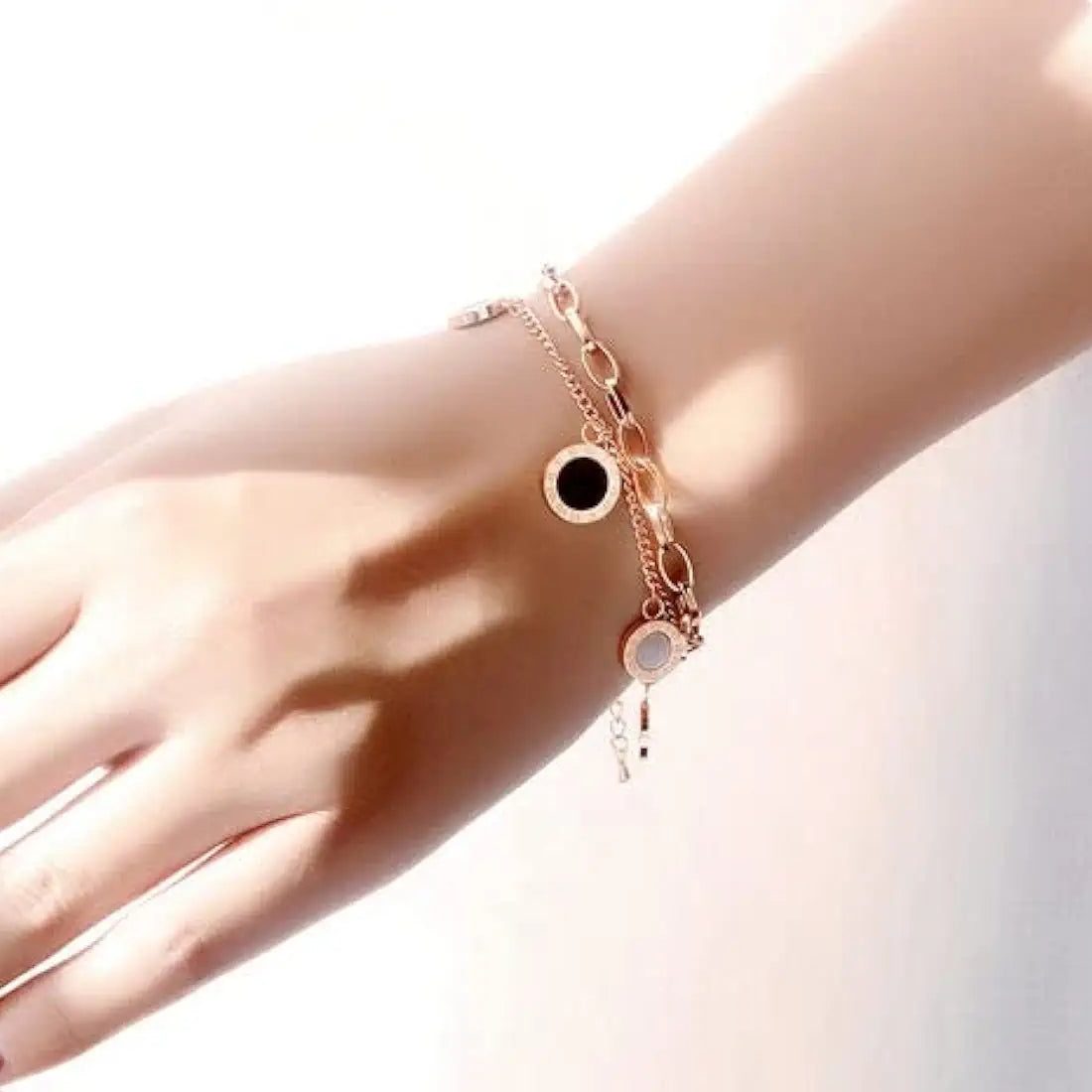 Avneet 18k Rosegold Tone Stainless Steel Adjustable Bracelet - Anti Tarnish | Fynsia