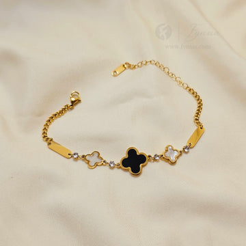 Jannat 18k Gold Tone Stainless Steel Adjustable Bracelet - Anti Tarnish | Fynsia
