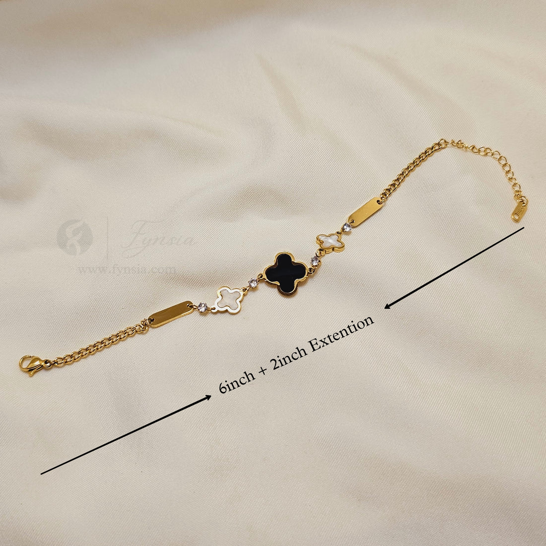 Jannat 18k Gold Tone Stainless Steel Adjustable Bracelet - Anti Tarnish | Fynsia