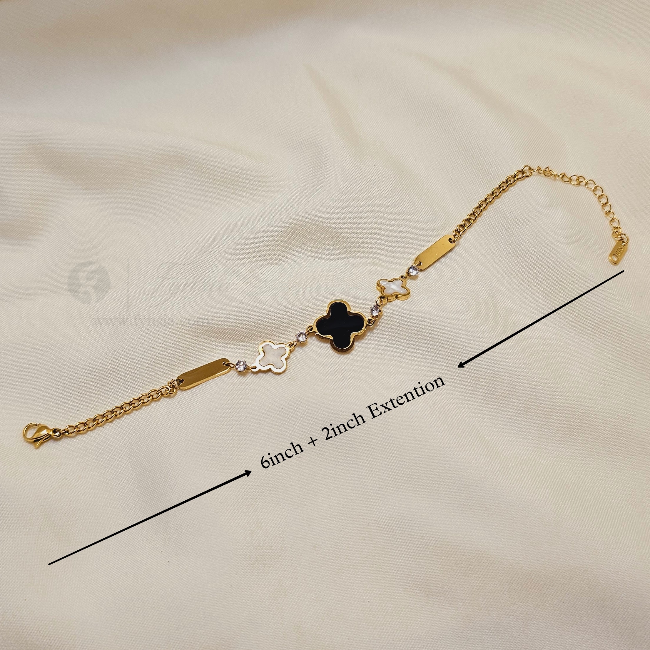 Jannat 18k Gold Tone Stainless Steel Adjustable Bracelet - Anti Tarnish | Fynsia