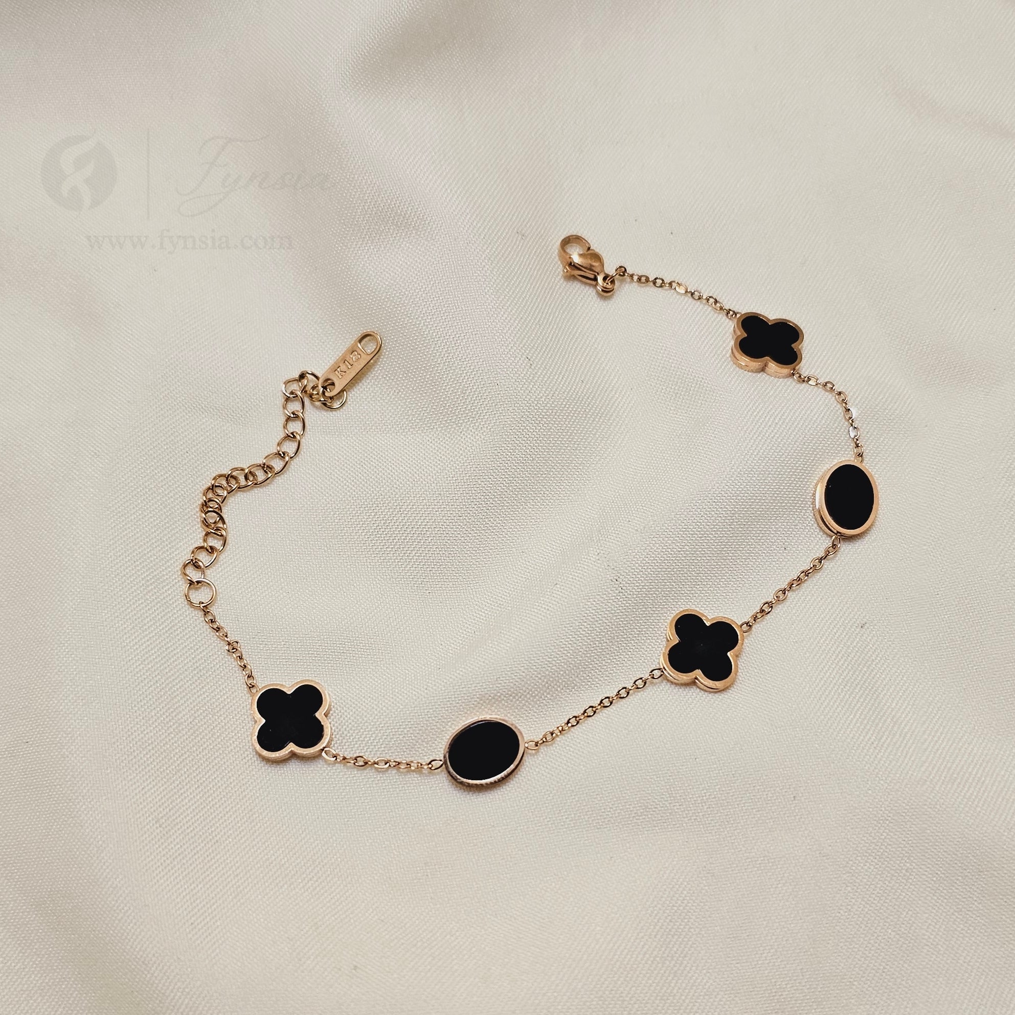 Aashka 18k Rosegold Tone Stainless Steel Adjustable Bracelet - Anti Tarnish | Fynsia