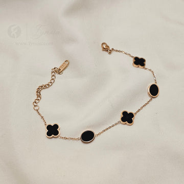 Aashka 18k Rosegold Tone Stainless Steel Adjustable Bracelet - Anti Tarnish | Fynsia