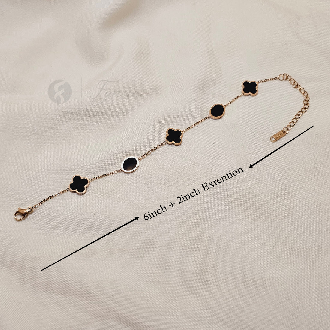 Aashka 18k Rosegold Tone Stainless Steel Adjustable Bracelet - Anti Tarnish | Fynsia
