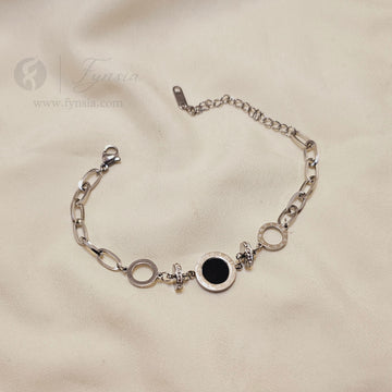 Jessica Silver Stainless Steel Adjustable Bracelet - Anti Tarnish | Fynsia
