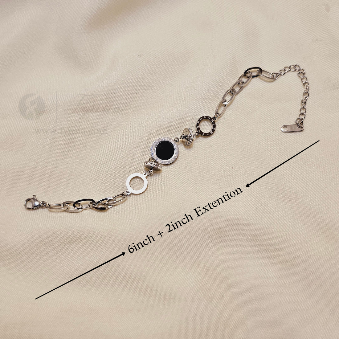 Jessica Silver Stainless Steel Adjustable Bracelet - Anti Tarnish | Fynsia