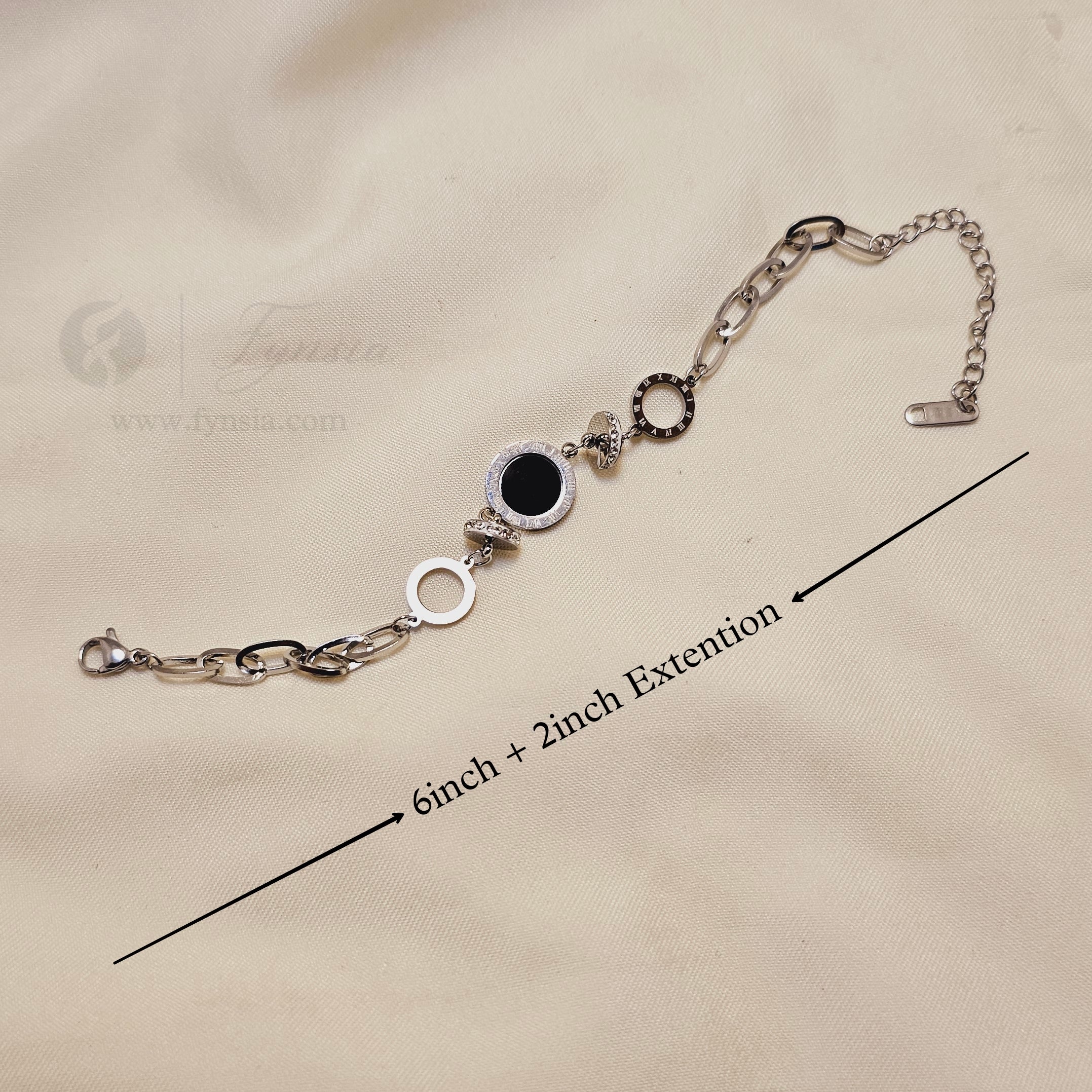 Jessica Silver Stainless Steel Adjustable Bracelet - Anti Tarnish | Fynsia