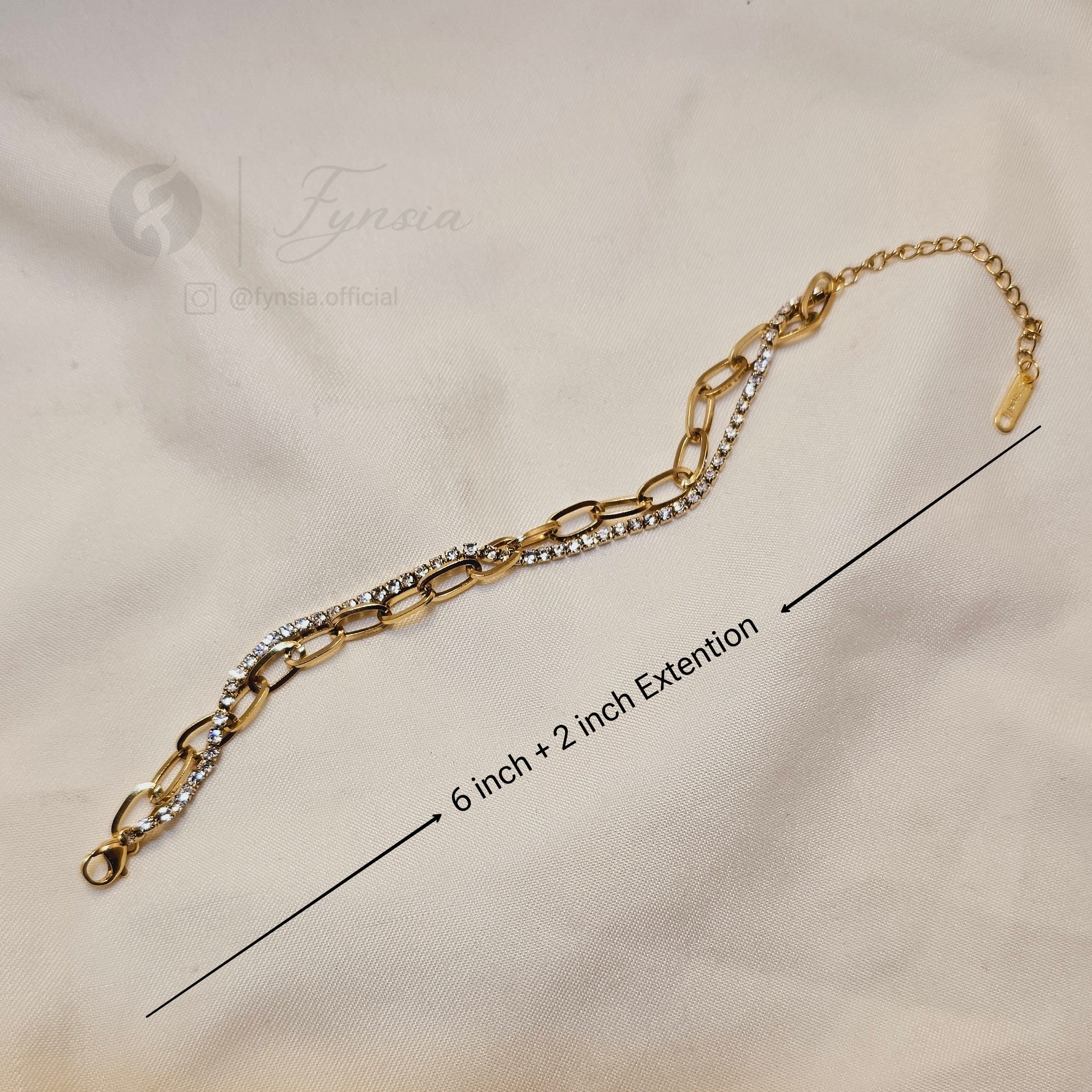 Malvika 18k Gold Tone Stainless Steel Adjustable Bracelet - Anti Tarnish | Fynsia