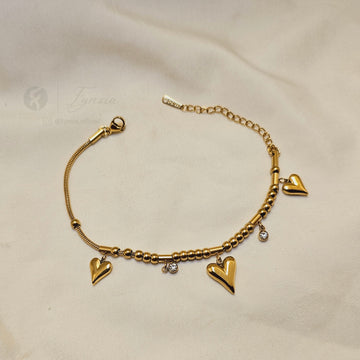 Aditi 18k Gold Tone Stainless Steel Adjustable Bracelet - Anti Tarnish | Fynsia