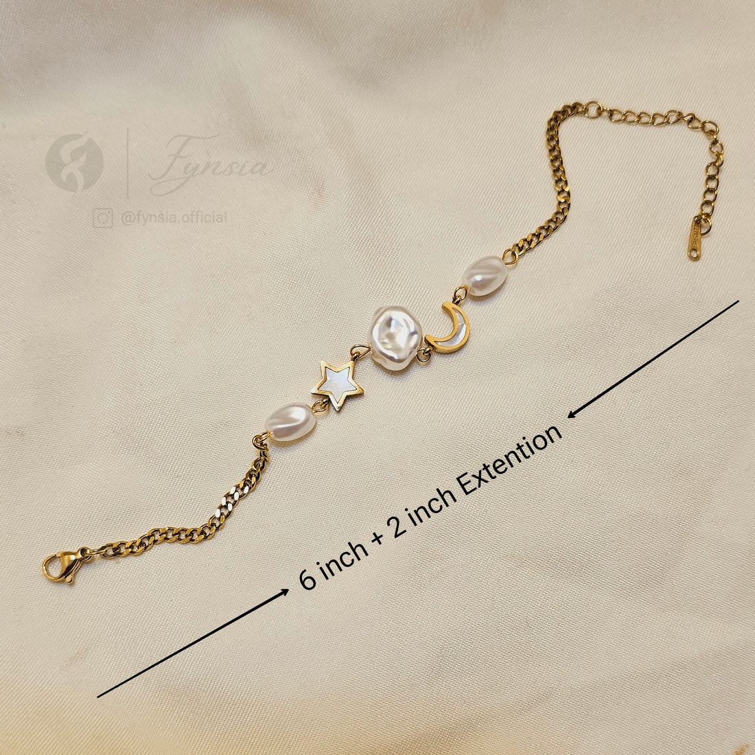 Sonali 18k Gold Tone Stainless Steel Adjustable Bracelet - Anti Tarnish | Fynsia