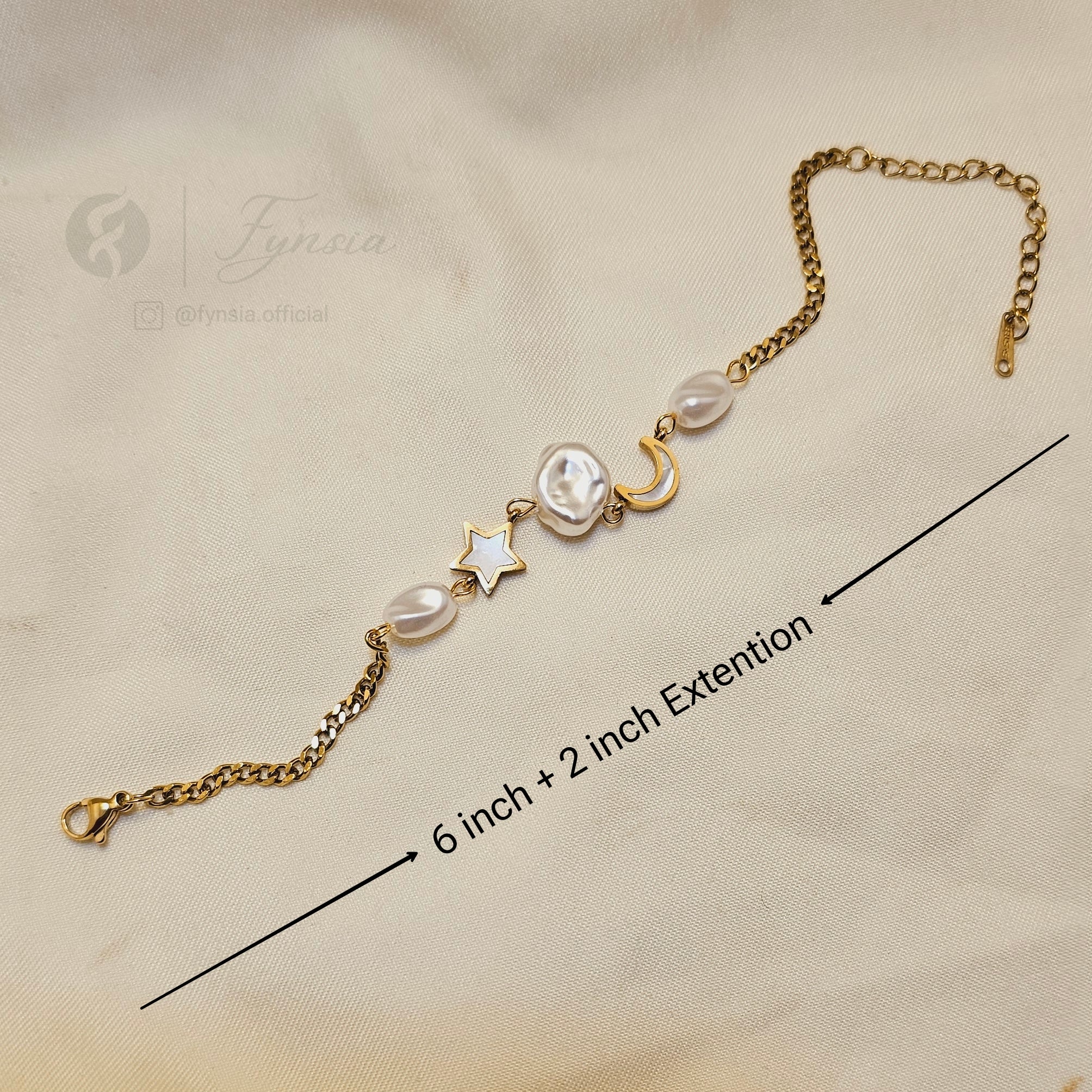 Sonali 18k Gold Tone Stainless Steel Adjustable Bracelet - Anti Tarnish | Fynsia