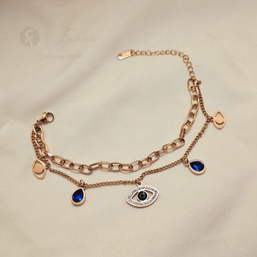 Durefishan 18k Rosegold Tone Stainless Steel Adjustable Bracelet - Anti Tarnish | Fynsia