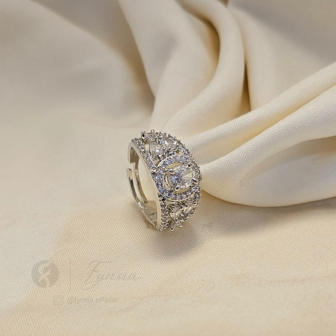 Farisha Silver Solitaire Propose Ring For Women - Anti Tarnish | Fynsia