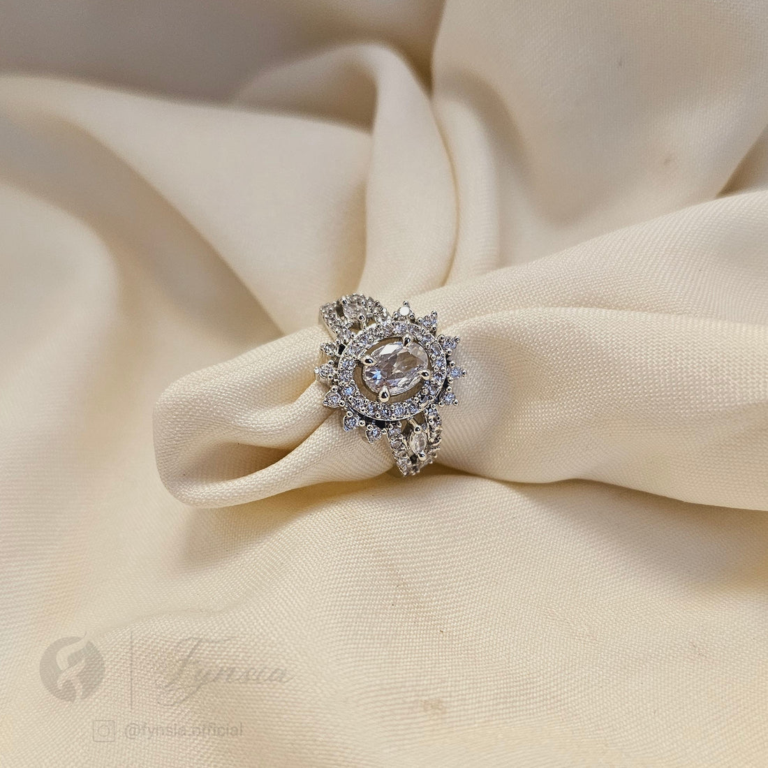 Bebo Silver Solitaire Propose Ring For Women - Anti Tarnish | Fynsia