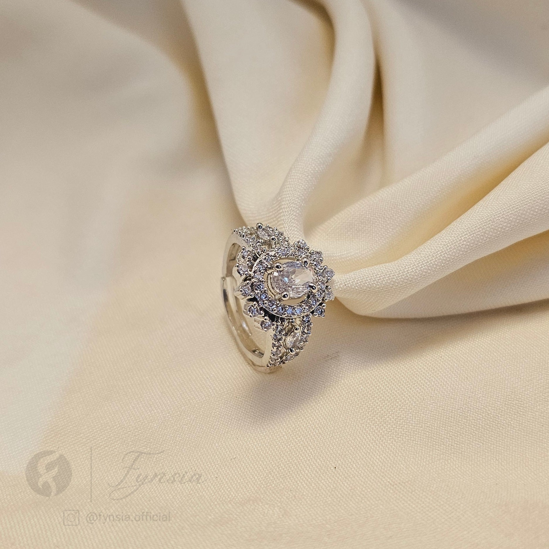 Bebo Silver Solitaire Propose Ring For Women - Anti Tarnish | Fynsia