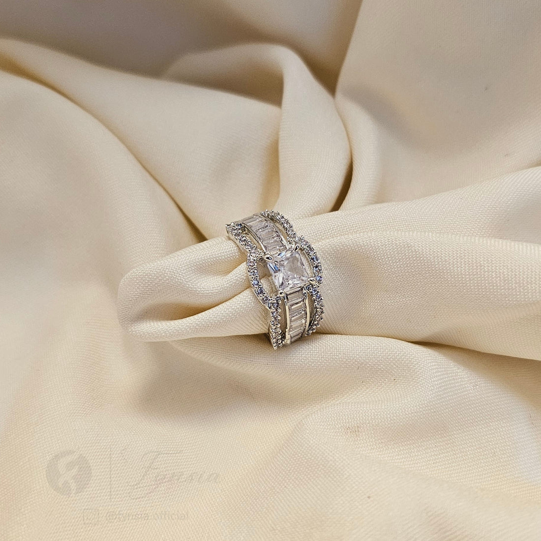 Diva Silver Solitaire Propose Ring For Women - Anti Tarnish | Fynsia
