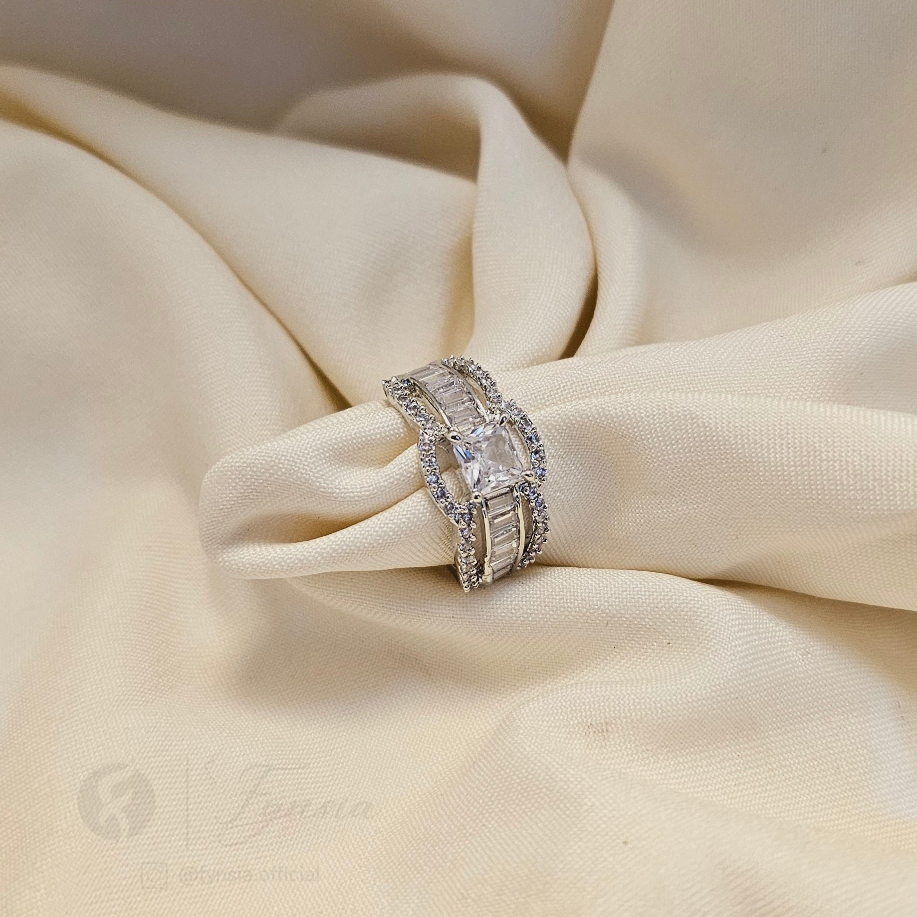 Diva Silver Solitaire Propose Ring For Women - Anti Tarnish | Fynsia