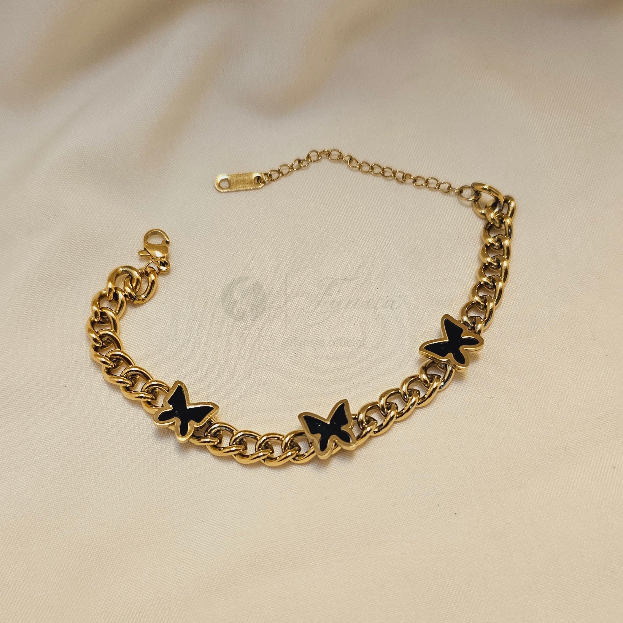Zoya Butterfly 18k Gold Tone Stainless Steel Adjustable Bracelet - Anti Tarnish | Fynsia