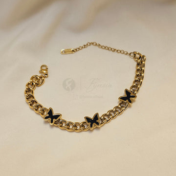 Zoya Butterfly 18k Gold Tone Stainless Steel Adjustable Bracelet - Anti Tarnish | Fynsia