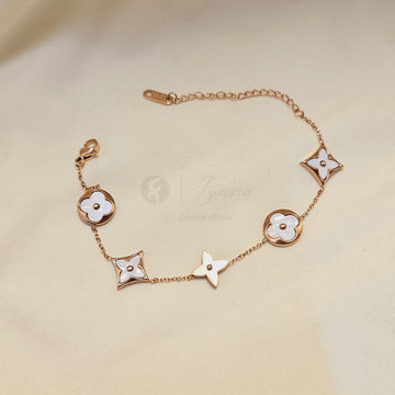 Sakshi 18k Rosegold Tone Stainless Steel Adjustable Bracelet - Anti Tarnish | Fynsia