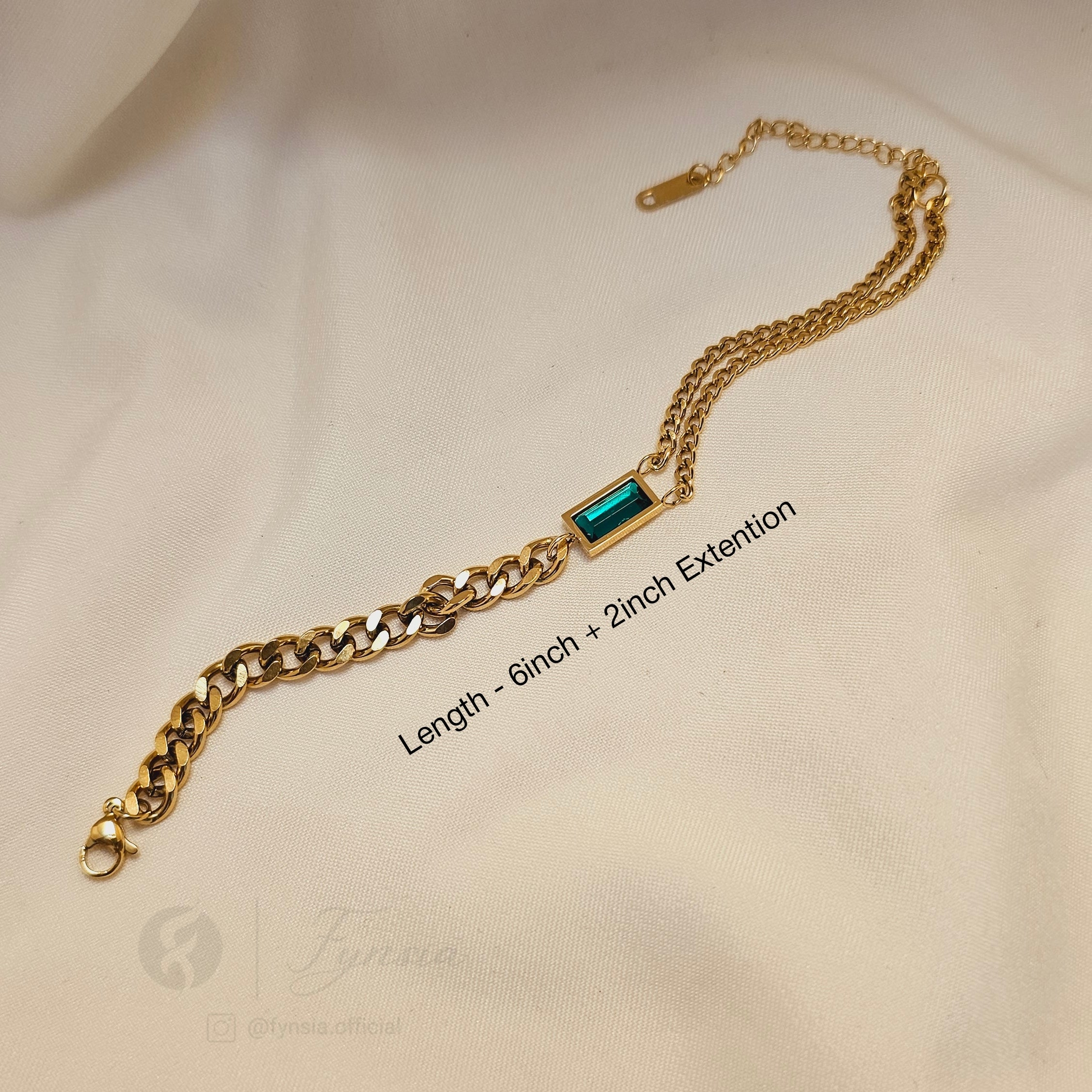 Zoe 18k Gold Tone Stainless Steel Adjustable Bracelet - Anti Tarnish | Fynsia