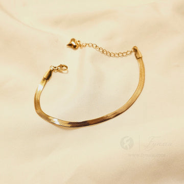 Aarya 18k Gold Tone Stainless Steel Adjustable Bracelet - Anti Tarnish | Fynsia