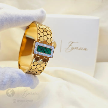 Shreya Golden Anti Tarnish Kada – Stainless Steel Bracelet | Fynsia