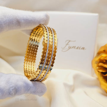 Ayeza Golden Anti Tarnish Kada – Stainless Steel Bracelet | Fynsia