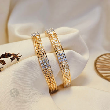 Golden Meena 2pc Bangles Set For Girls and Women