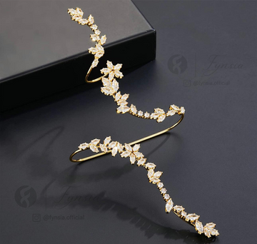 Golden Marquise Handcuff | Fynsia