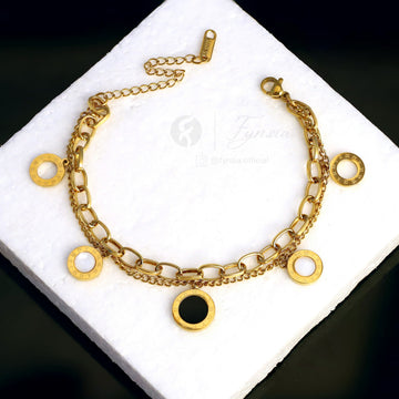 Daniya 18k Gold Tone Stainless Steel Adjustable Bracelet - Anti Tarnish | Fynsia