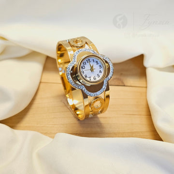 Solace Dial Watch Kada – Anti Tarnish Stainless Steel Bracelet Watch | Fynsia