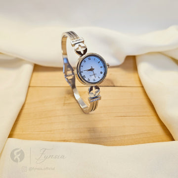 Classic Steel Silver Watch Kada – Luxury Stainless Steel Openable Kada | Fynsia