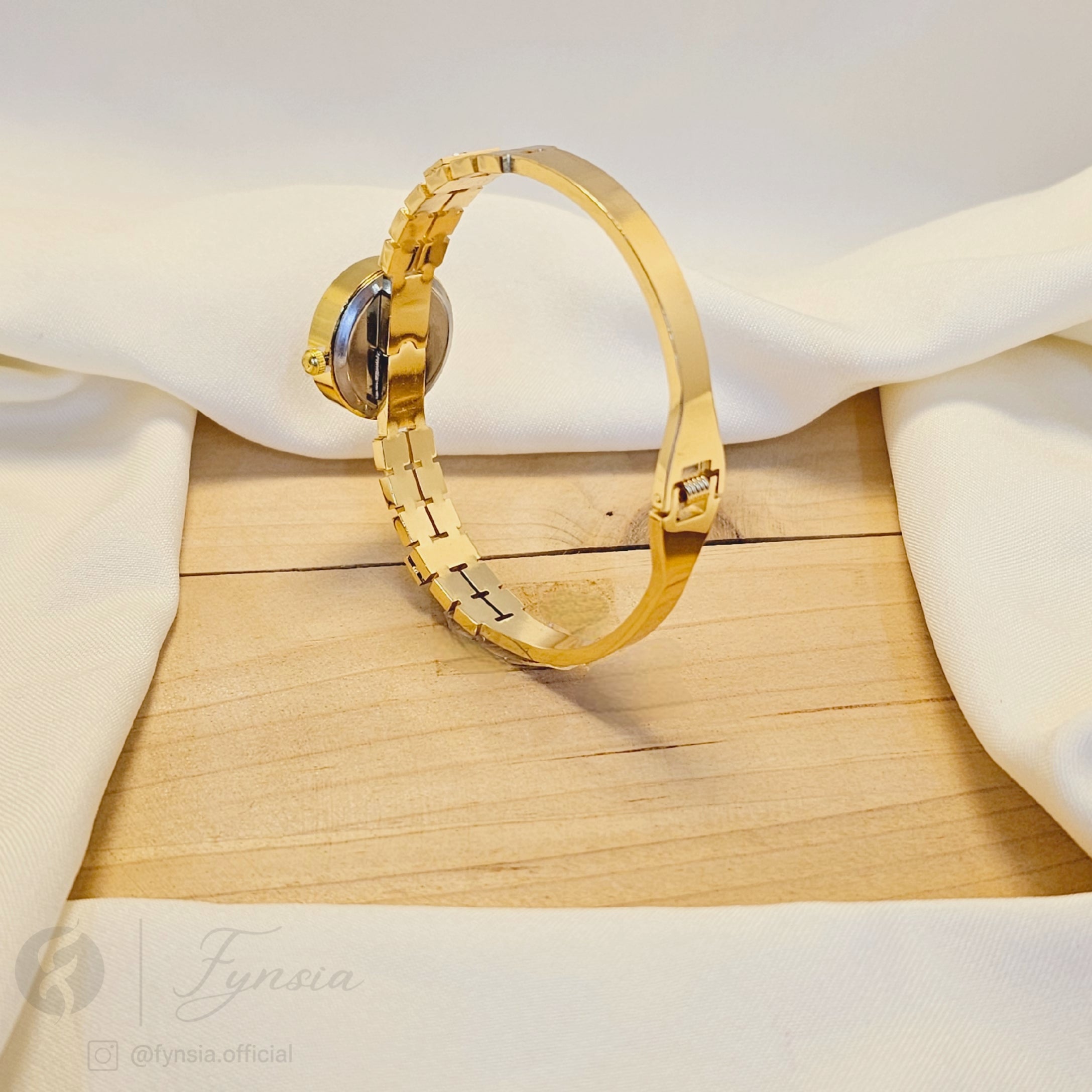 Urban Edge Golden Watch Kada – Anti Tarnish Stainless Steel Daily Wear | Fynsia