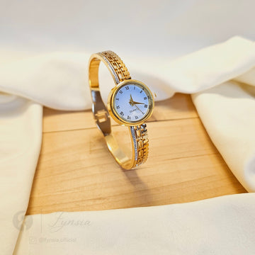 Signature Dial Golden Watch Kada – Luxury Stainless Steel Fashion Kada | Fynsia