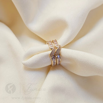 Sania Gold Ring For Women - Anti Tarnish | Fynsia