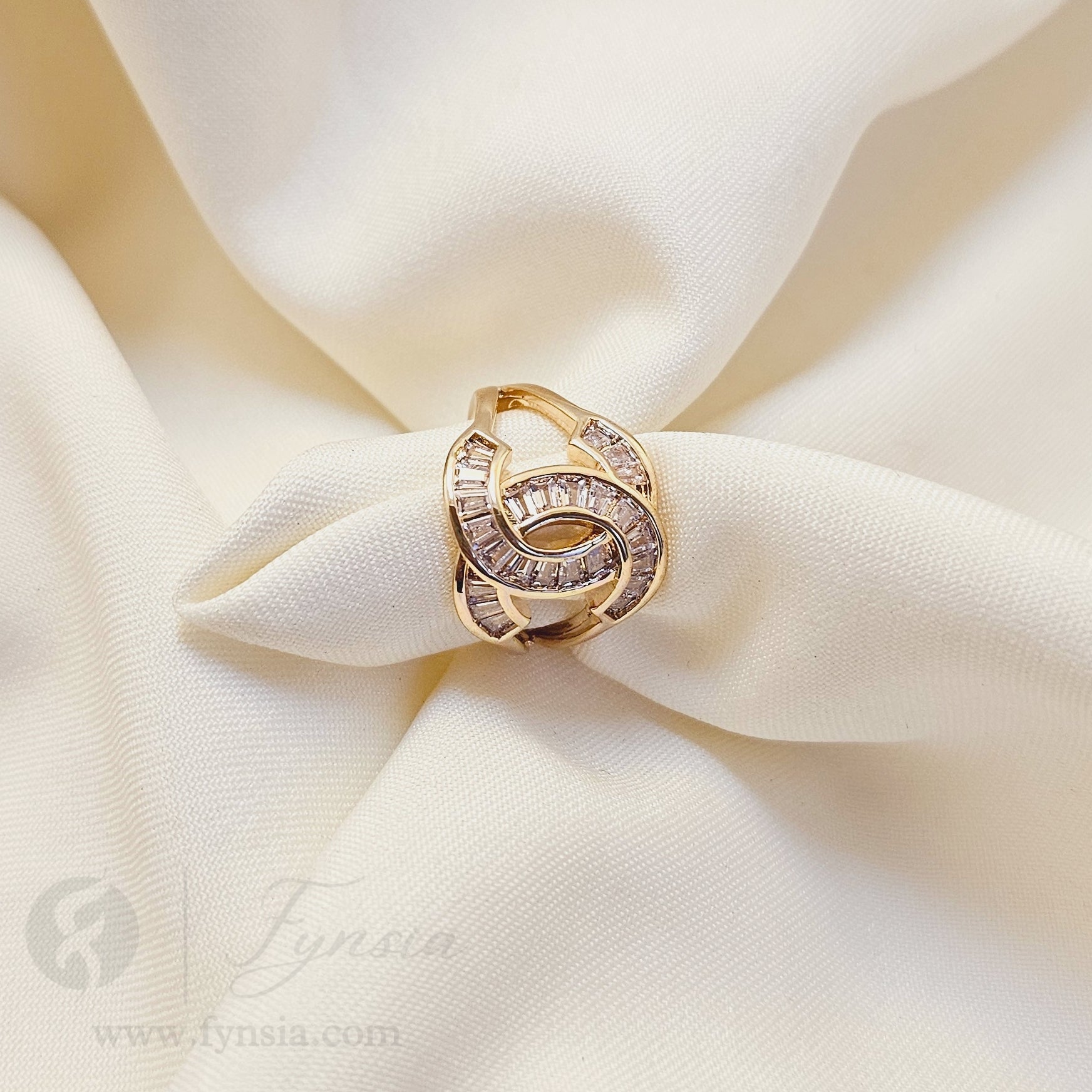 Trishti Gold Ring For Women - Anti Tarnish | Fynsia
